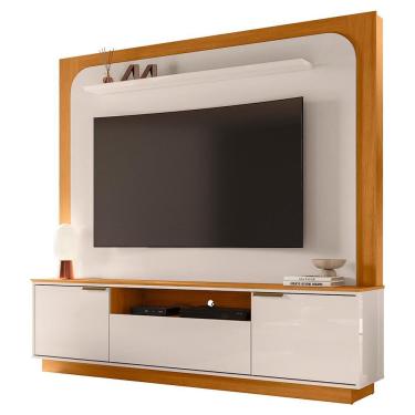 Imagem de Painel Home Theater Nilo Para Tv 75 Pol 2 Portas 200 Cm Cinamomo Off White Madetec Cinamomo Off White