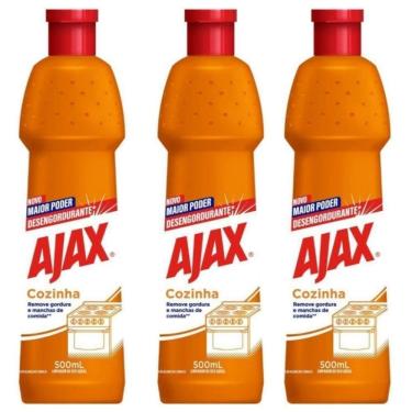Imagem de Kit 3 Limpador Desengordurante Uso Geral Ajax Especialista Cozinha 500ml