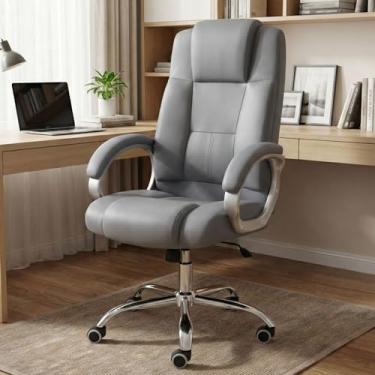 Imagem de Cadeira Escritório Presidente Executiva Ergonômica Home Office Com Apoio Para Os Pés Ajustável