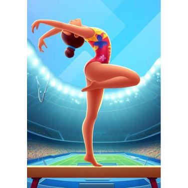 Imagem de Quebra-Cabeça Esportes Ginastica 60 Peças Educativo E