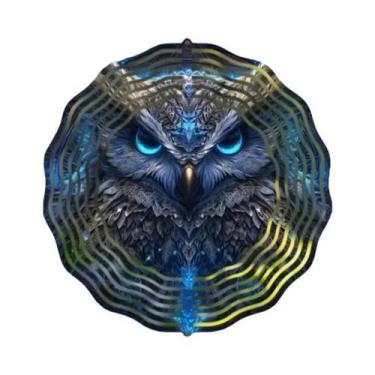 Imagem de Catavento Solar 3D Colorido Em Forma De Coruja Para Exterior 360 graus