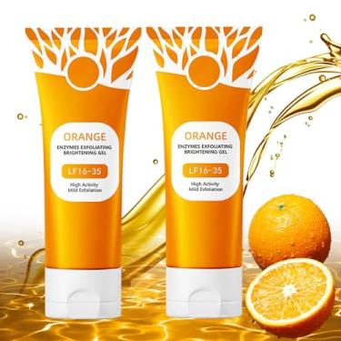 Imagem de Gel esfoliante laranja para rosto e corpo, esfoliante de gel de limpeza esfoliante, esfoliante de casca de laranja de poros, limpeza profunda dos poros, remove cravos e hidrata a pele