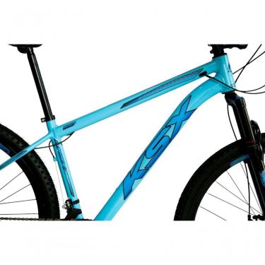 Imagem de Bicicleta Aro 29 Ksx Sd7 21v Cabos Internos Alumínio Freios A Disco Garfo Suspensão Azul Claro Tamanho 19