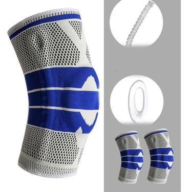 Imagem de Joelheira Gel De Silicone Ortopedica Patela Ajustavel