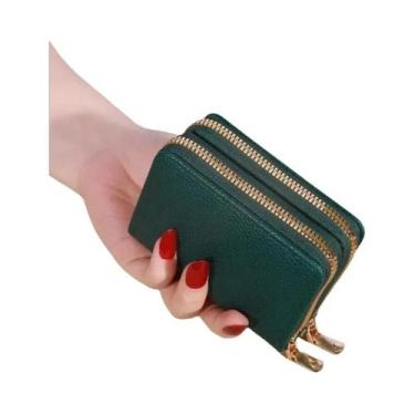 Imagem de Carteira Feminina De Grande Capacidade Com Zíper, Estilo Curto, Padrão