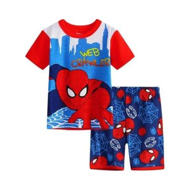 Imagem de Conjunto De Pijamas De Verão Para Meninos Com Estampa De Desenhos Anim
