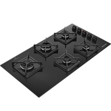 Imagem de Cooktop 5 Bocas a Gás Super Chama Lateral BDS85AE Brastemp - Preto