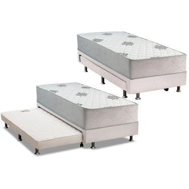 Imagem de Cama Box C/ Aux Conjugado Solteiro Inovaflex Comfort Premium 88x188