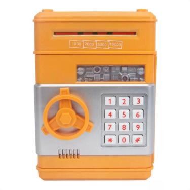 Imagem de Cofre Eletrônico Digital Infantil Puxa Nota Laranja XR011
