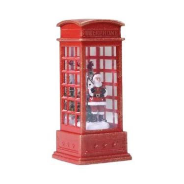 Imagem de Luzes LED De Natal: Enfeites De Bola De Cristal Com Trem E Papai Noel 