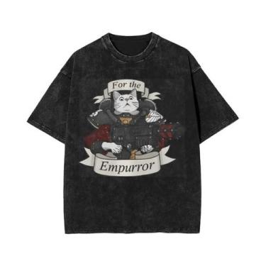 Imagem de Camiseta Masculina Com Padrão Clássico Ultramarines Titus Warhammer 40