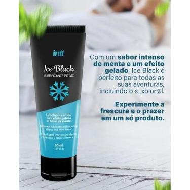 Imagem de Lubrificante íntimo sabor menta com efeito gelado ice black 50ml - int