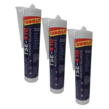 Imagem de Kit 3 Adesivo Selante Tse 410 Vedação Forte E Duradoura Tubolit