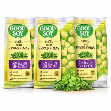 Imagem de Kit 3 Snacks De Soja Goodsoy S/ Gluten Ervas Finas 25G
