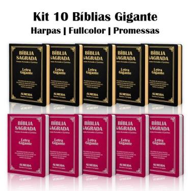 Imagem de Kit 10 Gigante Luxo Popular Preta e Pink - Com Harpa - Palavras de Jes