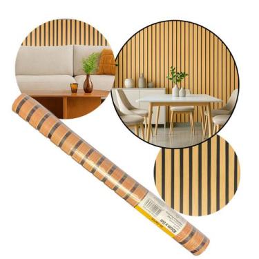 Imagem de Papel De Parede Adesivo Ripado Madeira 45cm X 5m - Nilo-imports