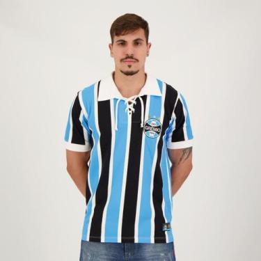 Imagem de Camisa Grêmio Retrô Azul e Branca - Retromania, G