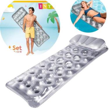 Imagem de Colchão Inflável Piscina Bronzeador Copinhos Intex 188cm x 71cm 58894