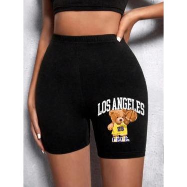 Imagem de Leggings Femininas De Alta Elasticidade, Macias E Finas, Com Estampa G