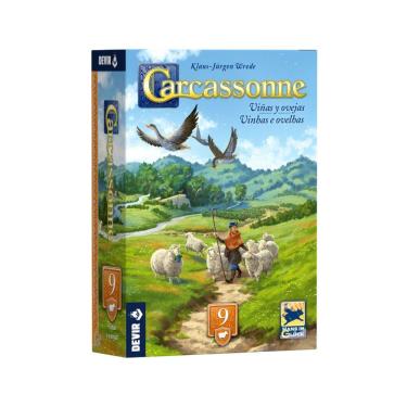 Imagem de Carcassonne Exp 9 - Vinhas e Ovelhas Nova Edição Expansão de Jogo de Tabuleiro Devir