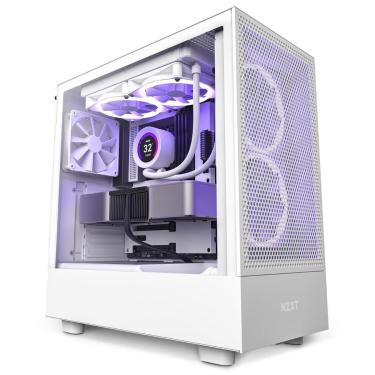 Imagem de Gabinete Gamer NZXT H5 Flow - Lateral em Vidro Temperado - USB-C - USB 3.2 - Branco - CC-H51FW-01-Unissex