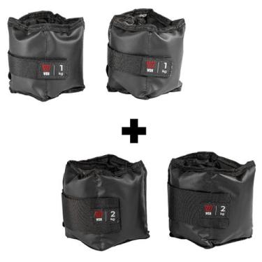 Imagem de Kit Caneleiras de Peso Básicas 1kg + 2kg Rosa - Cimasa