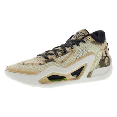 Imagem de Tênis masculino Jordan Tatum 1 (DZ3320-200, fossil/gergelim/verde elétrico/preto), Fóssil/gergelim/verde elétrico/preto, 42 BR