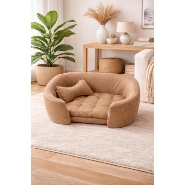 Imagem de Poltroninha Caminha Pet P Revestimento Suede Veludinho com Almofada Co