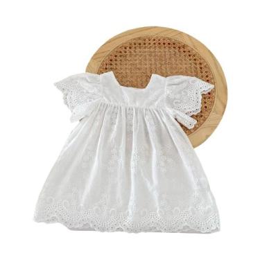 Imagem de Macacão De Verão Em Musselina Com Renda Para Bebês Meninas Recém-Nasci