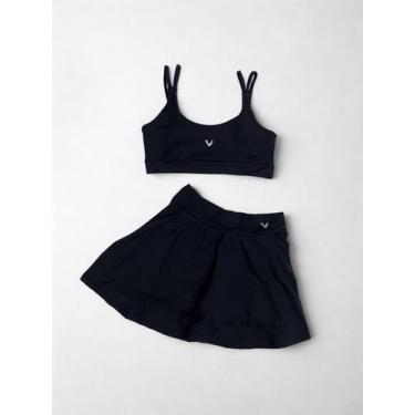 Imagem de Short Saia Poliamida Beach Tenis Ana - Levana, Preto, M
