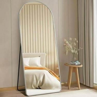 Imagem de Espelho Lopazzi Grande Oval Arco Base Reta Corpo Inteiro 150x60 Moldur