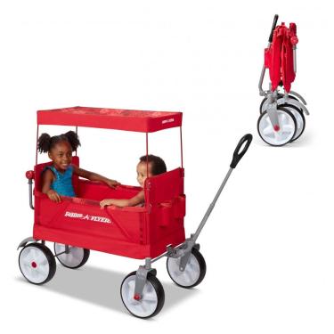 Imagem de Carrinho de Passeio Praia Multifuncional, Peso Máximo 68 kg, 1 a 5 Anos, RADIO FLYER 3958Z, Vermelho
