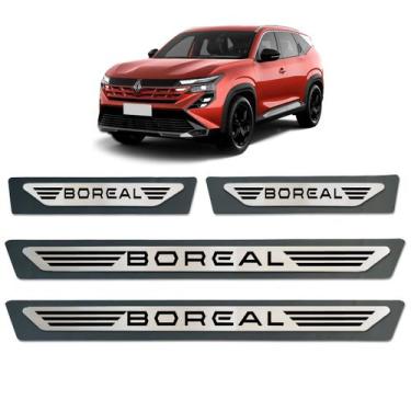 Imagem de Jogo Soleiras De Aço Inox Escovado Renault Boreal - Rafcar