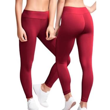 Imagem de Calça Legging Cintura Alta Feminina Suplex Lisa Treino Cores Basicas -