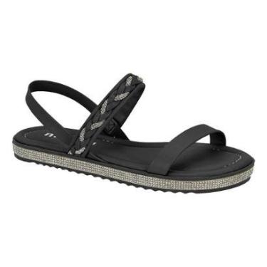 Imagem de Sandalia Rasteira Feminina Strass Moleca Rasteirinha Brilho-Feminino