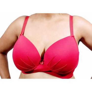 Imagem de Sutiã Plus Size Base (54-56) Cruzada Reforçado, Up., 54, Vermelho