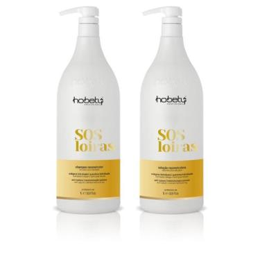 Imagem de Kit Sos Loiras Hobety Shampoo 1L+Máscara 1L - Hobety Profissional