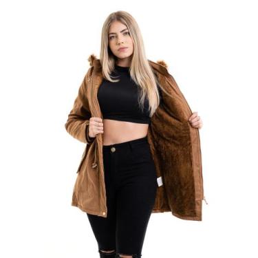 Imagem de Jaqueta Parka Feminina plusize Forrada Inverno severo - GENÉRICA, Cara