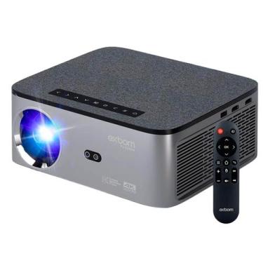 Imagem de Projetor Android 5G 4K com Espelhamento Sem Fio Cinza/Preto - Exbom