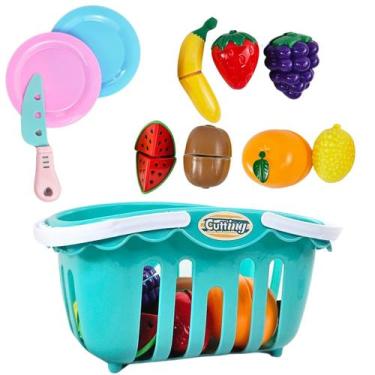 Imagem de Brinquedo Cesta de Frutas Infantil utensílios Mercadinho Divertido Cas