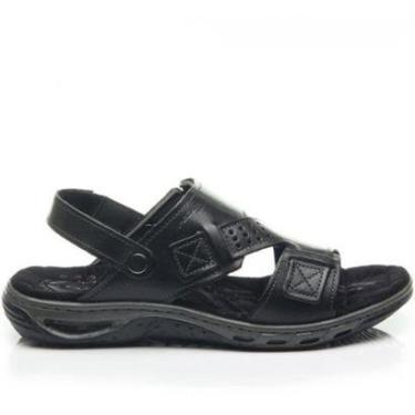 Imagem de Sandália Chinelo Papete Masculina Pegada Couro Amortech Original Conforto-Masculino