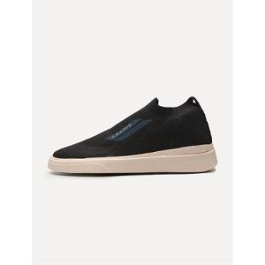 Imagem de Tênis Aramis Masculino Slip On Journey K-nit Tan Preto-Masculino