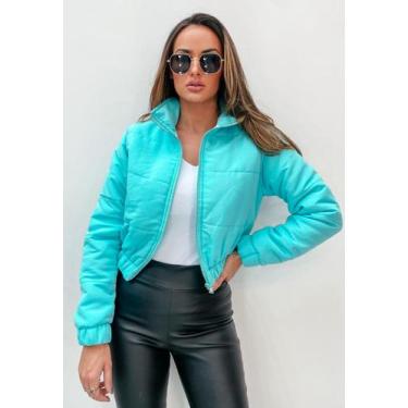 Imagem de Jaqueta Puffer Bobojaco Feminina Curta Forrada Verde Claro - CHARME DE