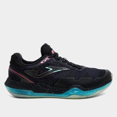 Imagem de Tênis Joma Point Saibro Masculino, Preto, Azul, 42