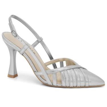 Imagem de Sapato Ramarim Scarpin Salto Fino , 36, Metal prata