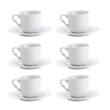 Imagem de Conjunto 6 Xicaras de Café em Porcelana Limonges com Pires Vendange 10