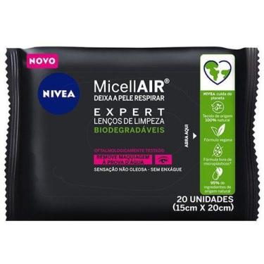 Imagem de Lenço Demaquilante Micelar Nivea MicellAIR Expert - 20 Unidades, 20