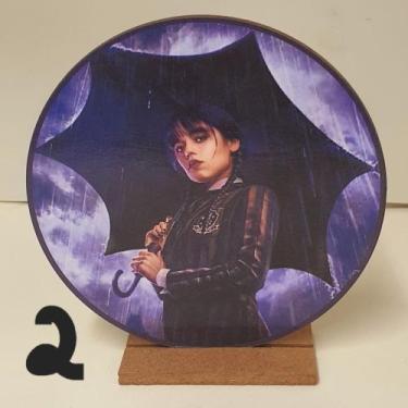 Imagem de Kit 6 Enfeite de Mesa Decoração Festa Mdf Vandinha Família Addams Hall