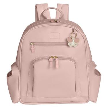 Imagem de Mochila Maternidade Noah com Trocador Borboleta Rosa Masterbag Baby