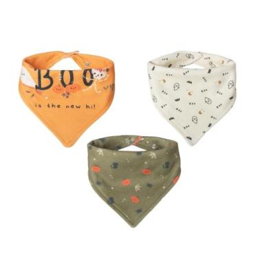Imagem de Bandanas Little Dimsum para bebês de Halloween, pacote com 3 pacotes d
